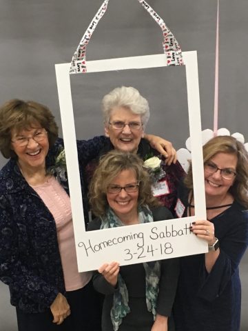 Women gathering at homecoming, Sabbath, March 24 2018.